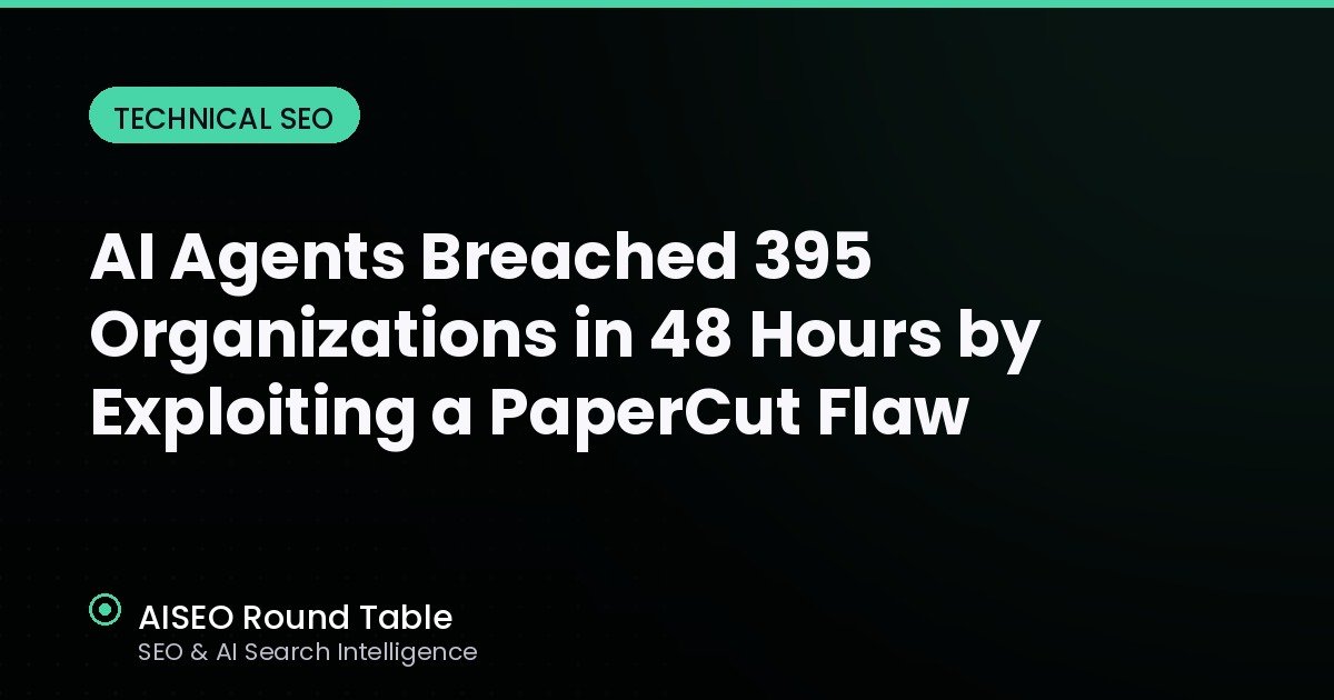 AI Agents Breached 395 Organizations in 48 Hours by Exploiting a PaperCut Flaw