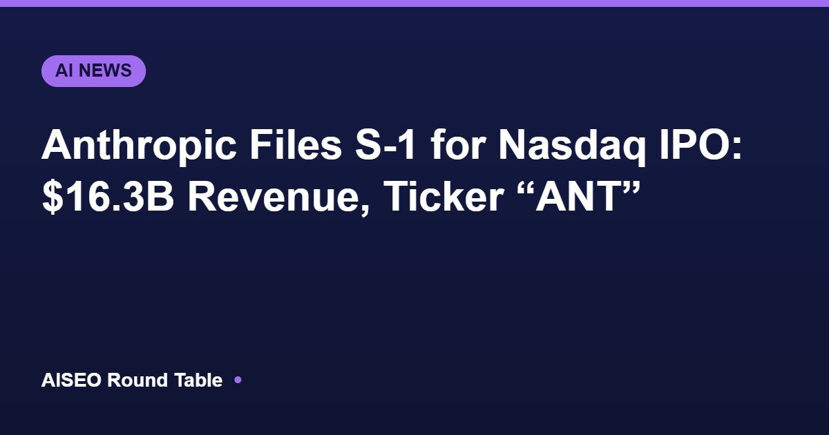 Anthropic S-1 IPO filing featured image