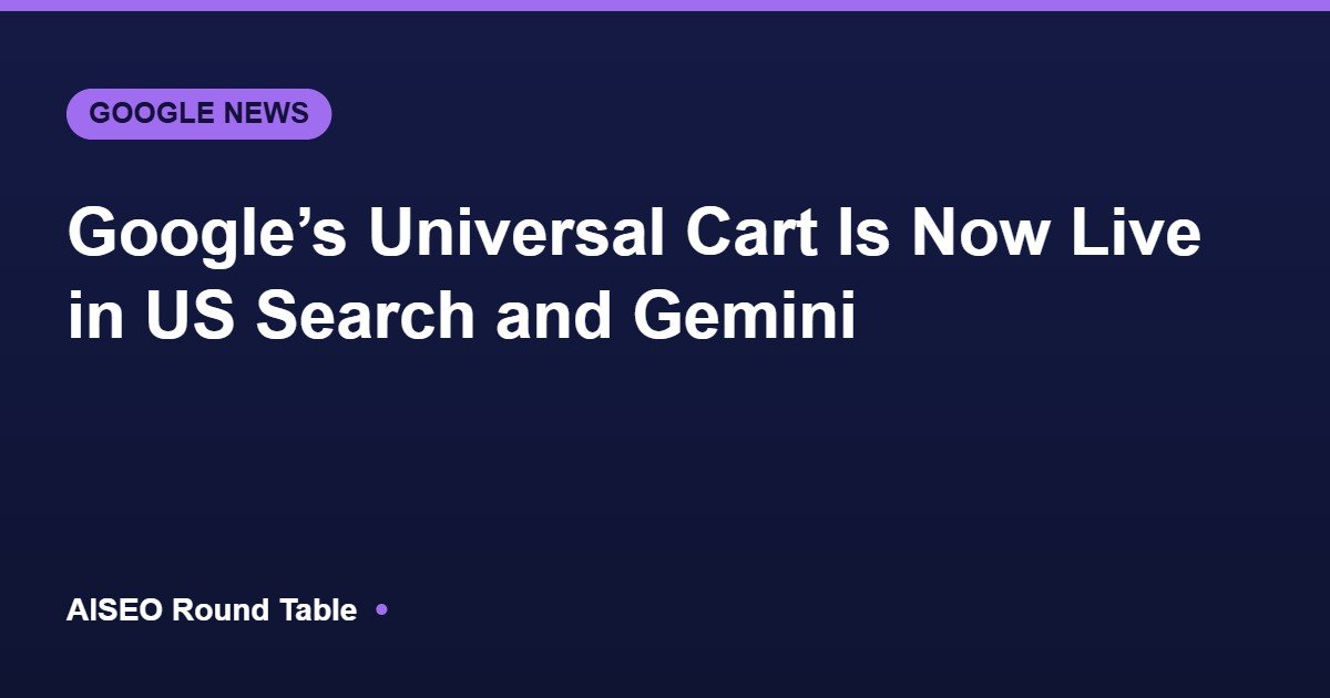 Google Universal Cart live in Search featured image