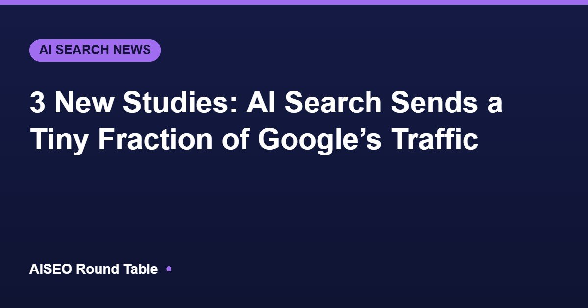 Studies on AI search traffic versus Google organic featured image